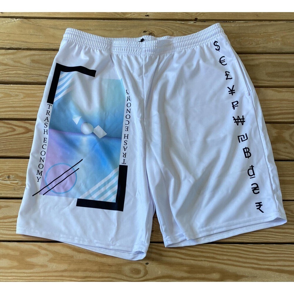 NEW Vapor 95 Trash Economy Athletic Shorts Size 36 Men’s White
